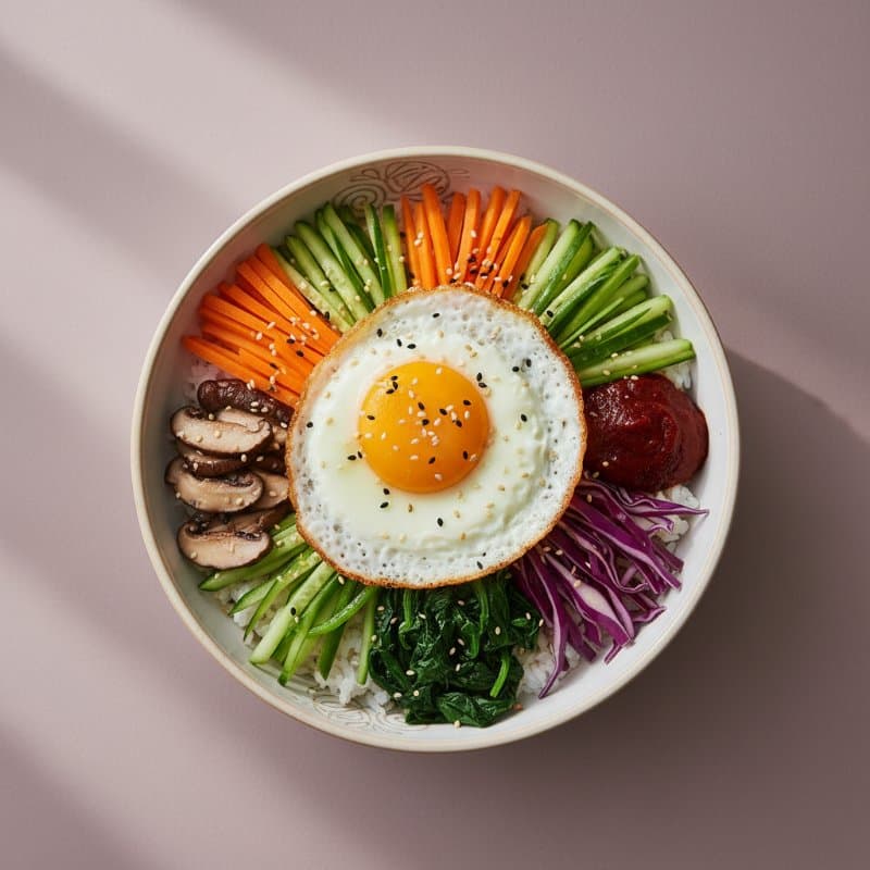 Bibimbap met crispy ei en gochujang